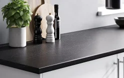 Plan de travail stratifié effet pierre foncée L.246 x l.63,5 x Ép.2,8 cm 1er prix