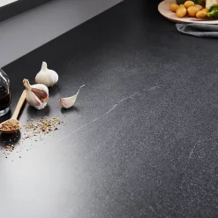 Plan de travail stratifié effet pierre foncée L.246 x l.63,5 x Ép.2,8 cm 1er prix