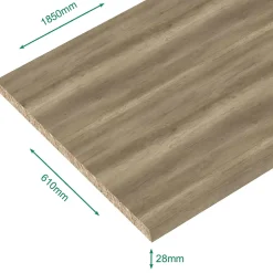 Plan de travail stratifié ambiance chêne authentique 1850 x 610 x 28 mm