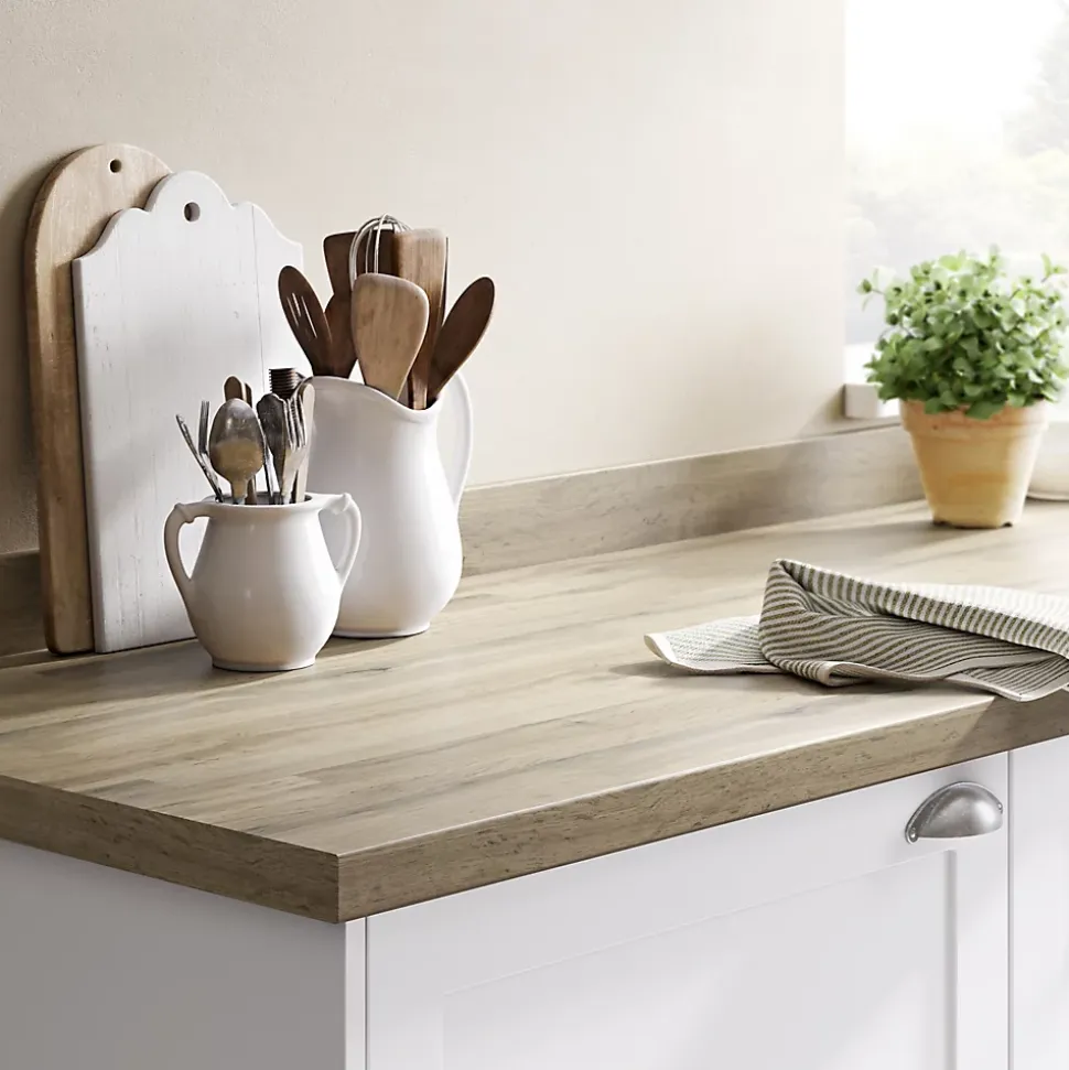 Plan de travail stratifié aspect bois GoodHome Kabsa L.300 x l.62 x Ép.3,8 cm