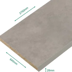 Plan de travail stratifié béton 2750 x 640 x 28 mm