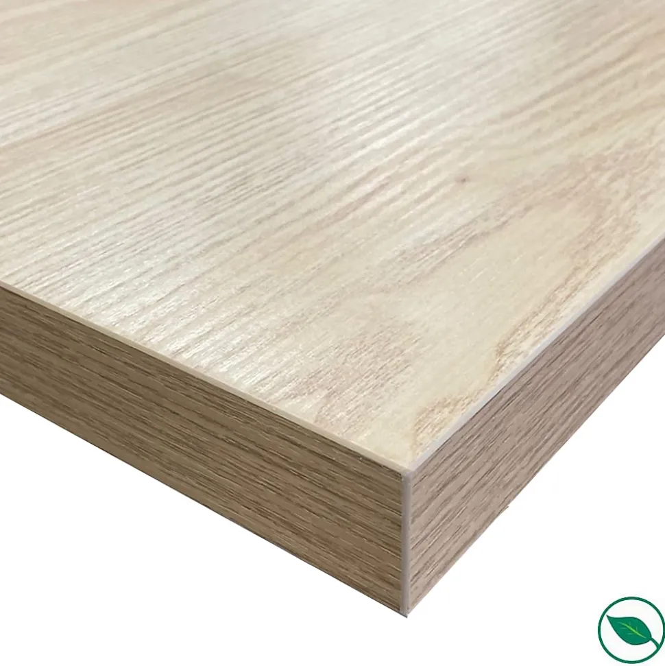 Plan de travail stratifié HPL chêne clair 2000 x 650 x 38 mm