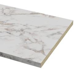 Plan de travail stratifié aspect marbre beige GoodHome Berberis L.300 x Ép.3,8 cm