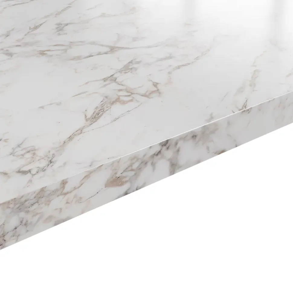 Plan de travail stratifié aspect marbre beige GoodHome Berberis L.300 x Ép.3,8 cm