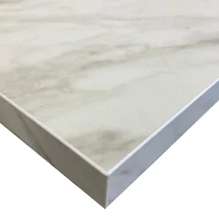 Plan de travail stratifié HPL marbre blanc 3000 x 650 x 38 mm