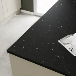 Plan de travail stratifié aspect pierre noire GoodHome Kala L.300 x l.62 x Ép.3,8 cm