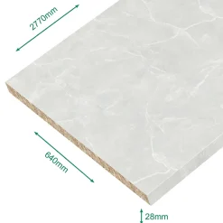 Plan de travail stratifié marbre 2770 x 640 EP 28 mm