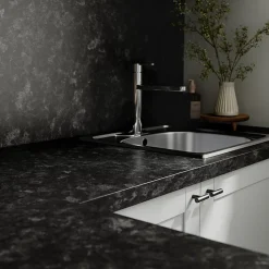 Plan de travail stratifié granit noir Izee L. 246 cm x l. 63,5 cm x Ép. 38 mm