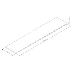 Plan de travail stratifié aspect bois blanc GoodHome Kabsa L.300 x l.62 x Ép.3,8 cm