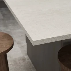 Plan de travail stratifié gris effet béton L.300 x l.62 x ép.3,8 cm, GoodHome Kala