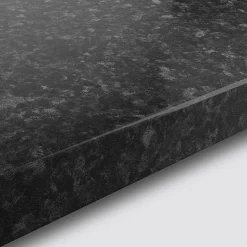 Plan de travail stratifié effet granit noir L.300 x l.62 x ép.3,8 cm, GoodHome Kabsa