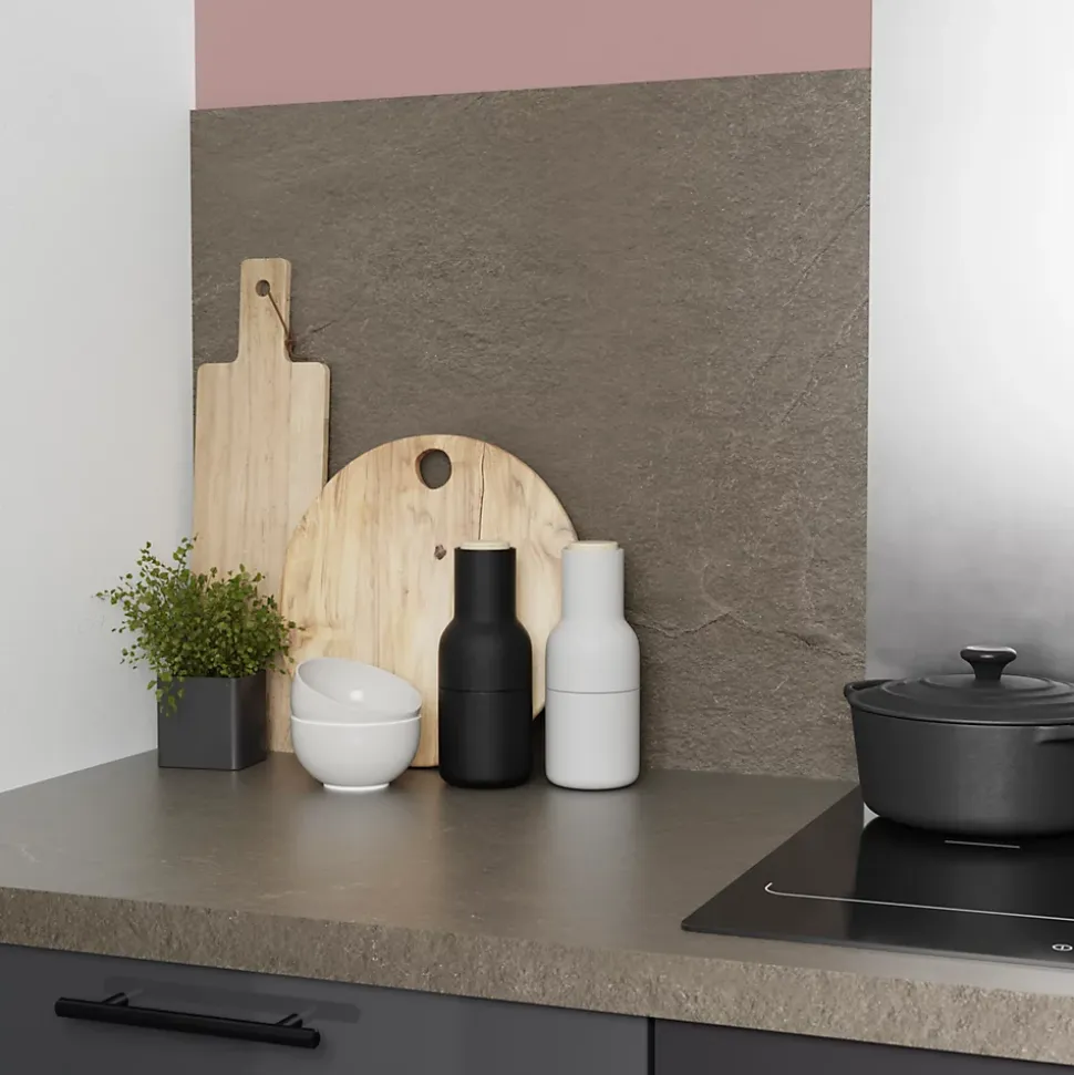 Plan de travail stratifié aspect oxydé GoodHome Kabsa L.300 x l.62 x Ép.3,8 cm