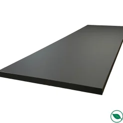 Plan de travail stratifié HPL noir mat 2000 x 650 x 38 mm