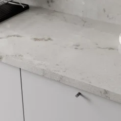 Plan de travail stratifié aspect granit clair GoodHome Berberis L.300 x Ép.3,8 cm