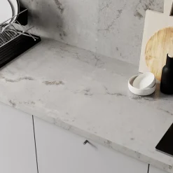 Plan de travail stratifié aspect granit clair GoodHome Berberis L.300 x Ép.3,8 cm