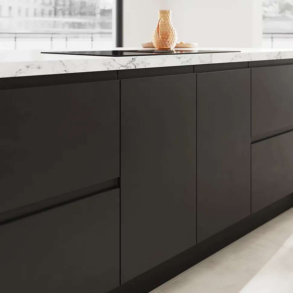 Plan de travail stratifié aspect quartzite GoodHome Berberis L.300 x Ép.3,8 cm