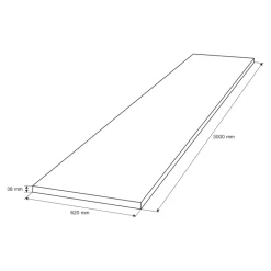 Plan de travail stratifié aspect quartzite GoodHome Berberis L.300 x Ép.3,8 cm