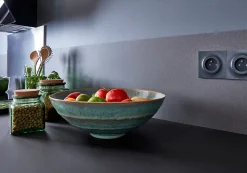 Plan de travail stratifié anthracite mat GoodHome Berberis L.300 x l.62 x Ép.3,8 cm