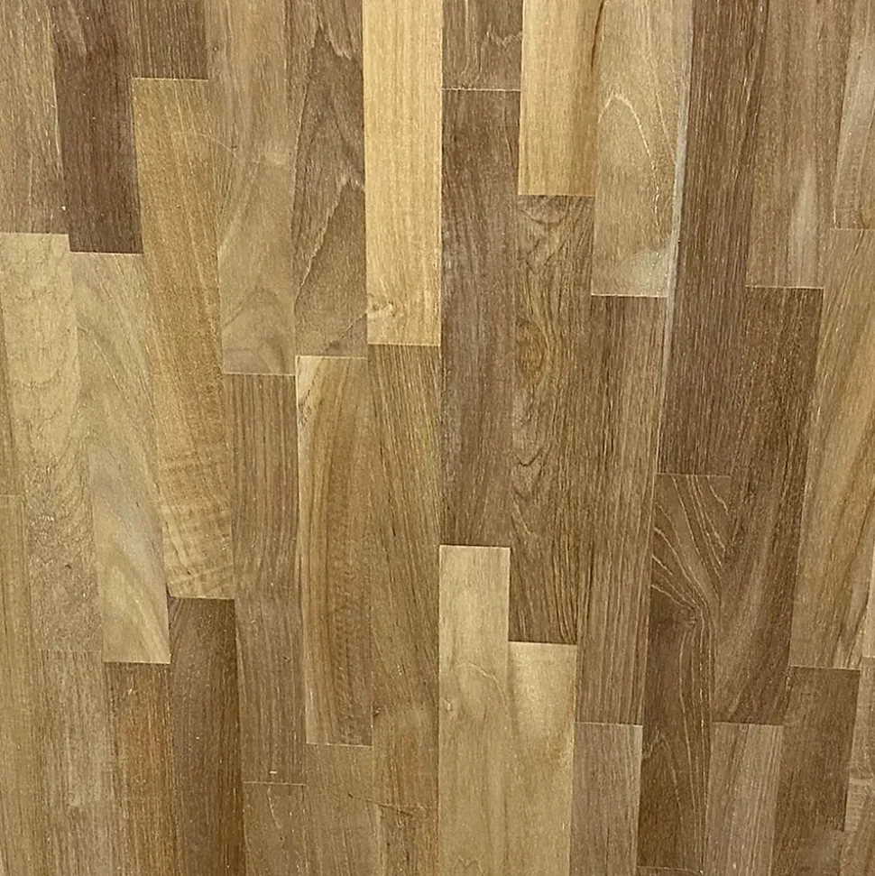 Plan de travail teck massif lamellé collé abouté 2000 x 650 x 26 mm