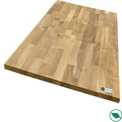 Plan de travail teck massif lamellé collé abouté 2000 x 650 x 26 mm