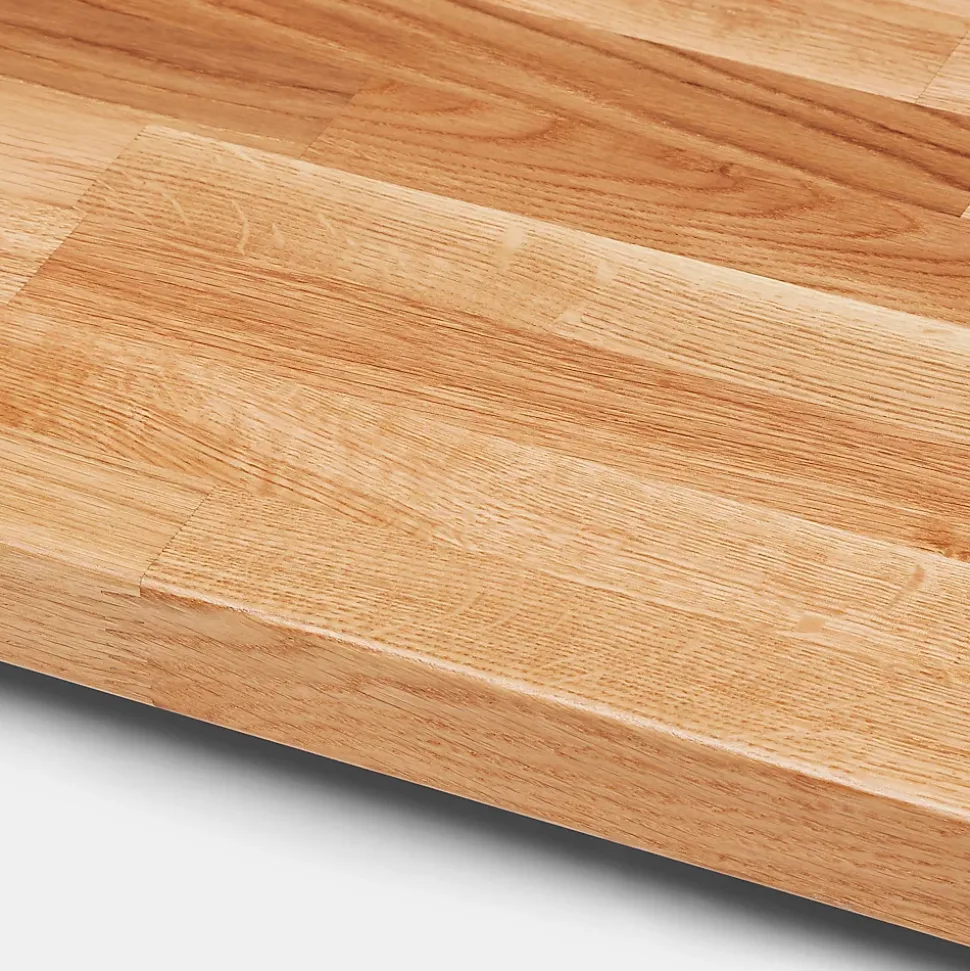 Plan snack chêne massif GoodHome Hinita L.180 x l.62 x Ép.4 cm