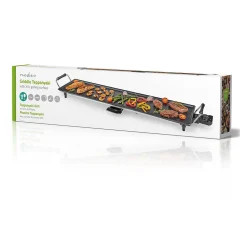 Plancha teppanyaki 1800w 90x23 cm Nedis FCTE110EBK90