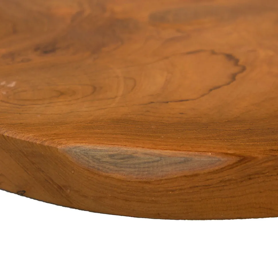 Planche à découper - plateau décoratif rond 30 cm bois de teck - NATE