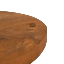 Planche à découper - plateau décoratif rond 30 cm bois de teck - NATE
