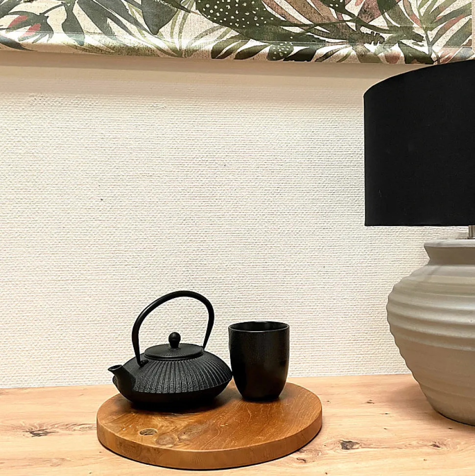 Planche à découper - plateau décoratif rond 30 cm bois de teck - NATE