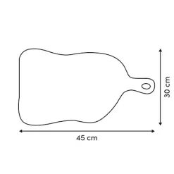 Planche à découper Acacia 45x20cm beige - Beige- 5five