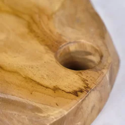 Planche à découper artisanale L.30 cm en bois de teck naturel - PLANK