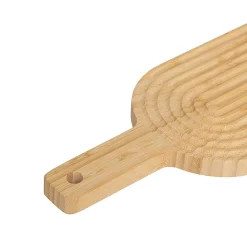 Planche à découper avec rainures en bambou 60x16cm - Beige- 5five