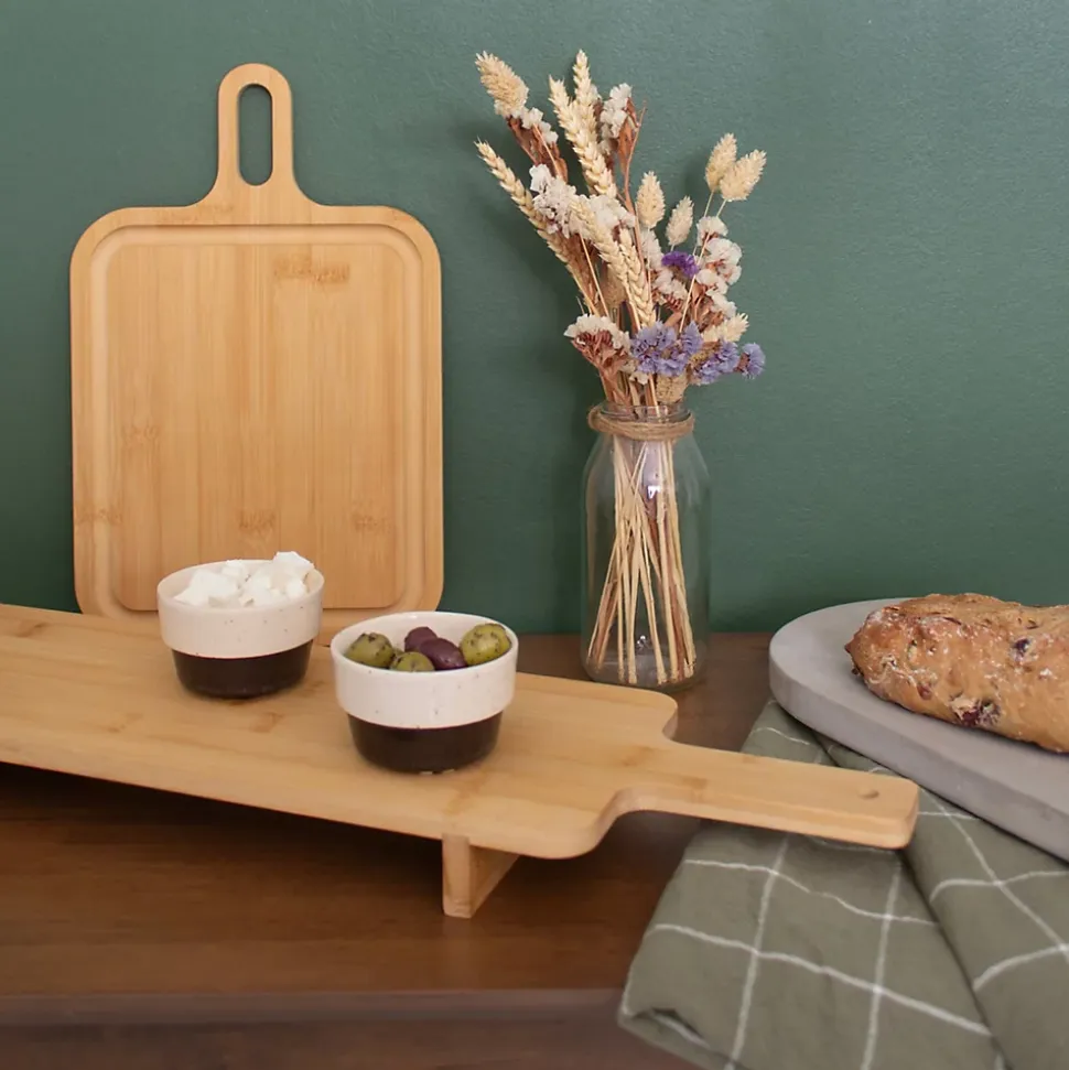 Planche à découper avec rebord en bambou L.35,5 x l.22,5 cm