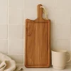 Planche à Découper de Cuisine en Bois Teck Massif - 20x180x500mm