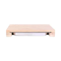 Planche à découper en bambou avec tiroir intégré 38x26 cm