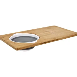 Planche à découper en bambou avec passoire intégrée