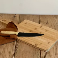 Planche à découper large en bambou Ornami