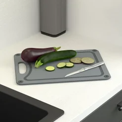 Planche à découper Néo 2 en plastique gris 37x27,5cm - Gris- 5five