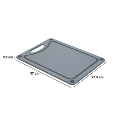 Planche à découper Néo 2 en plastique gris 37x27,5cm - Gris- 5five