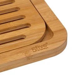 Planche à découper pain avec accessoires bambou 40x27cm - Beige- 5five