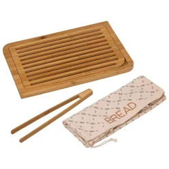 Planche à découper pain avec accessoires bambou 40x27cm - Beige- 5five