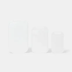 Planche à découper plastique GoodHome Datil coloris blanc, 3 pièces