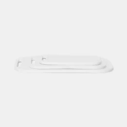 Planche à découper plastique GoodHome Datil coloris blanc, 3 pièces