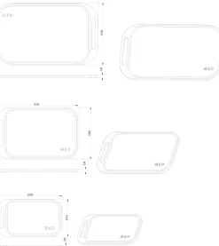 Planche à découper plastique GoodHome Datil coloris blanc, 3 pièces