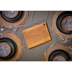 Planche à découper rectangulaire 30 cm en bois de teck - MELBA