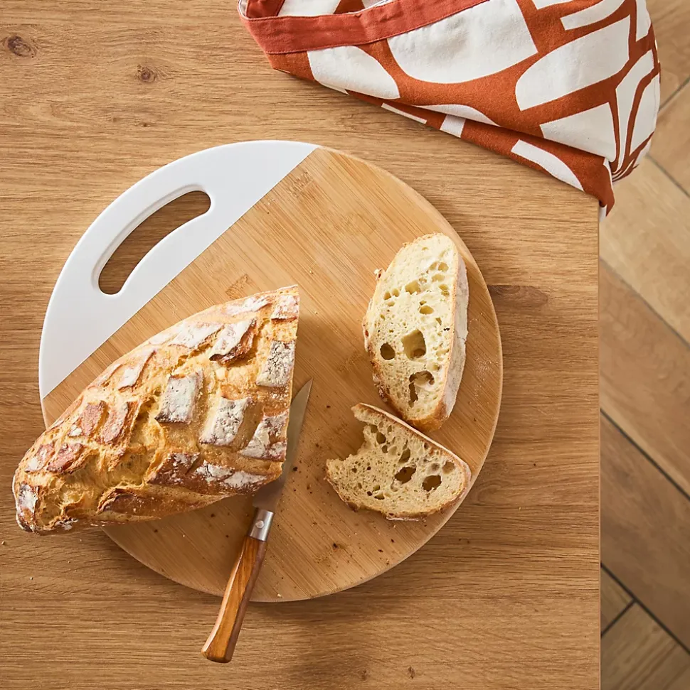 Planche à découper ronde en bambou l. 35,5 cm Guy Levasseur Baya