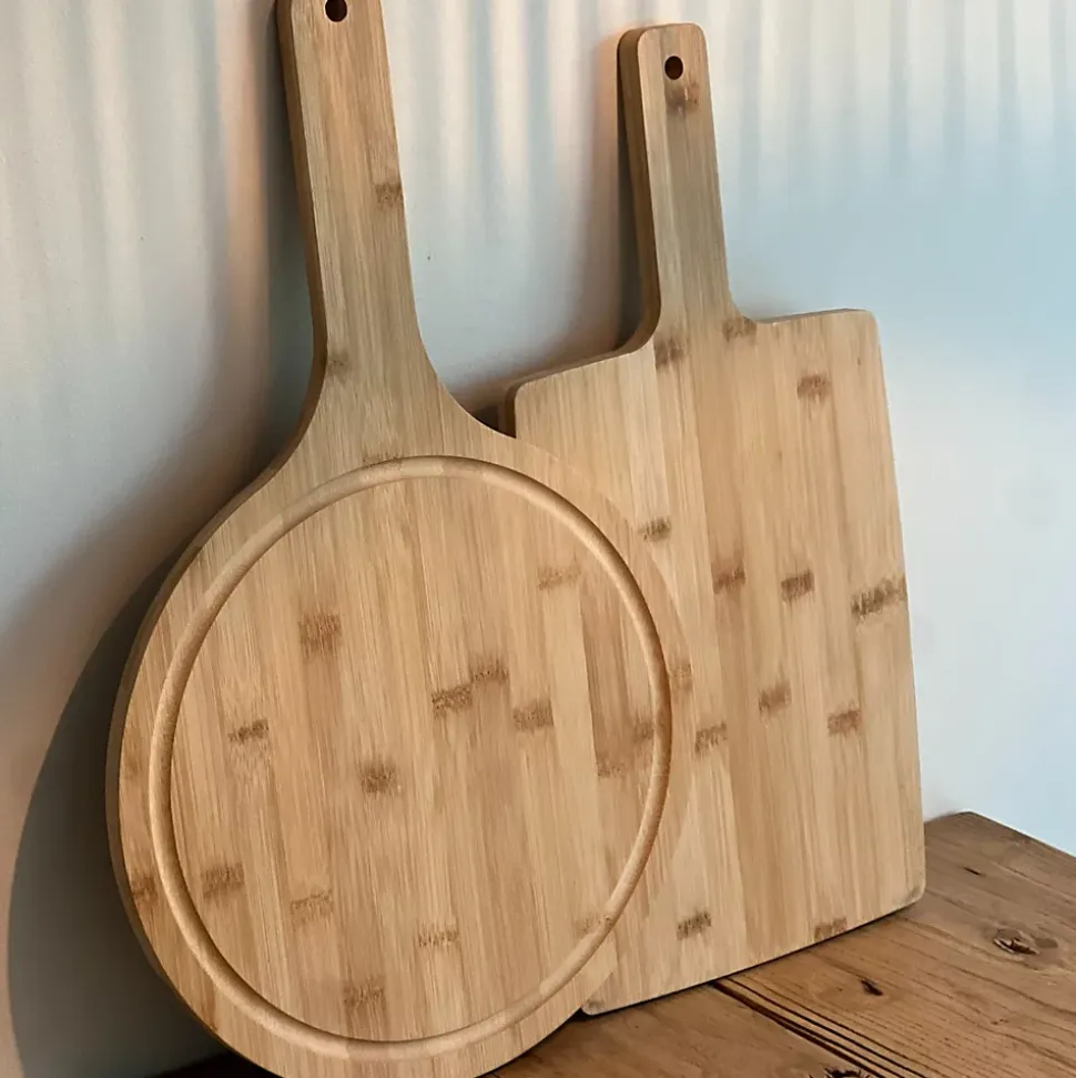 Planche à découper ronde en bambou Ornami