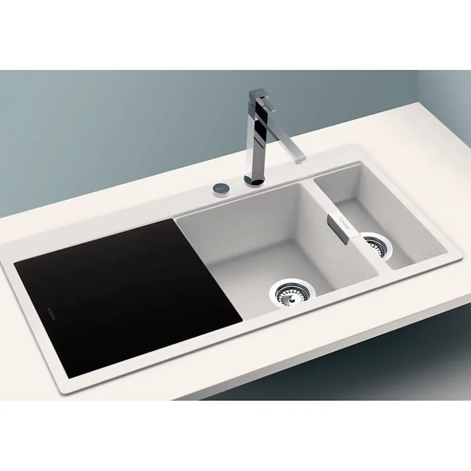 Planche à découper Schock en verre noir AMELIA