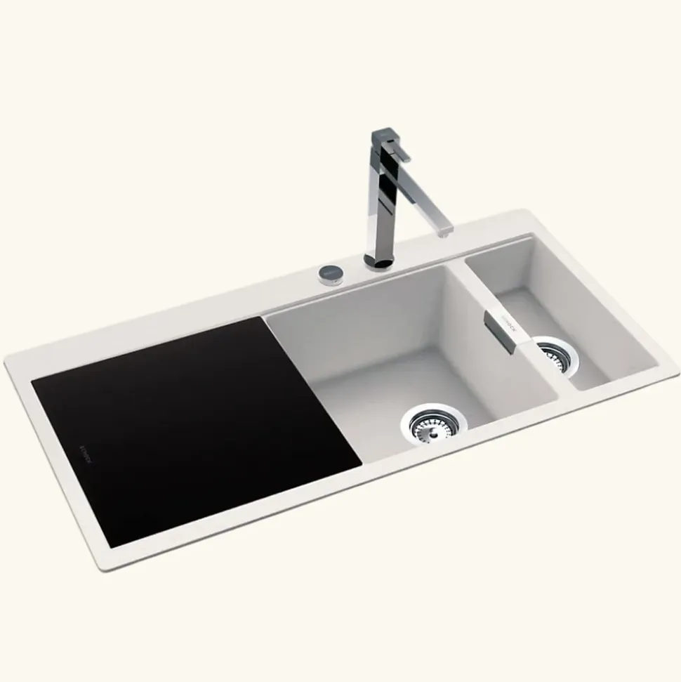 Planche à découper Schock en verre noir AMELIA