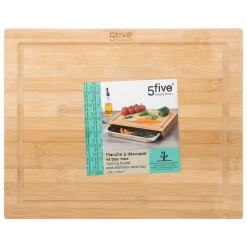 Planche à découper 35x28 cm bac inox Bambou - 5Five